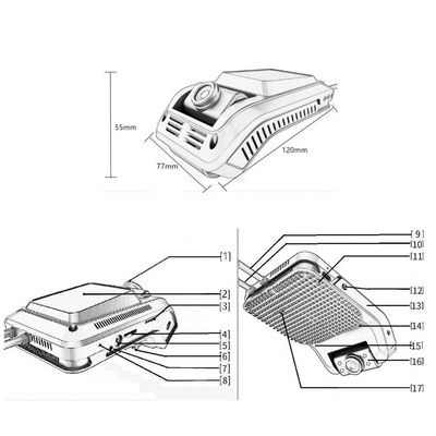 Trovacam Full HD 1080P 2-Channels AI Intelligent 4G Car Reversing Aid Dashboard Cam WIFI